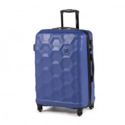 Suitcases Medium Trolley LASOCKI - BLW-A-102-90-08 Cobalt Blue Navy Blue