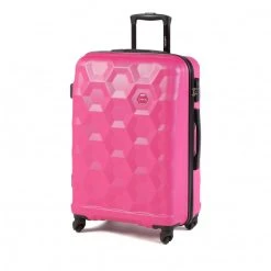 Suitcases Medium Trolley LASOCKI - BLW-A-102-36-08 Pink Pink