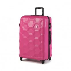 Suitcases Large Trolley LASOCKI - BLW-A-103-36-08 Pink Pink