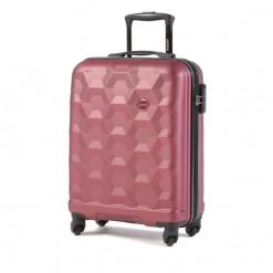 Suitcases Small Trolley LASOCKI - BLW-A-101-35-08 Burgundy Dark Red