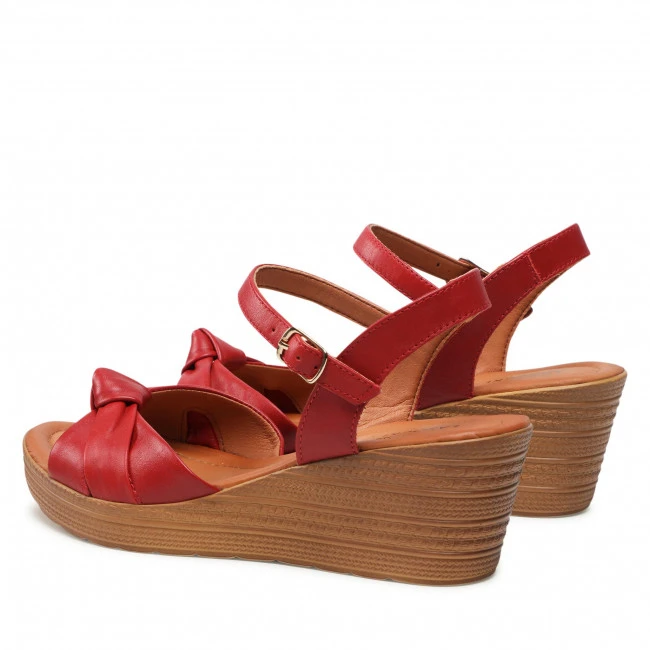 Wedges Sandals LASOCKI - EST-313-01 Red Red - Image 3