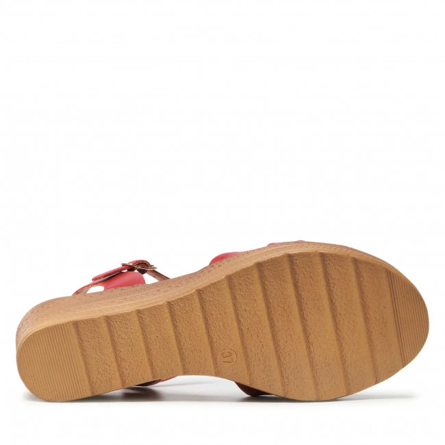 Wedges Sandals LASOCKI - EST-313-01 Red Red - Image 4
