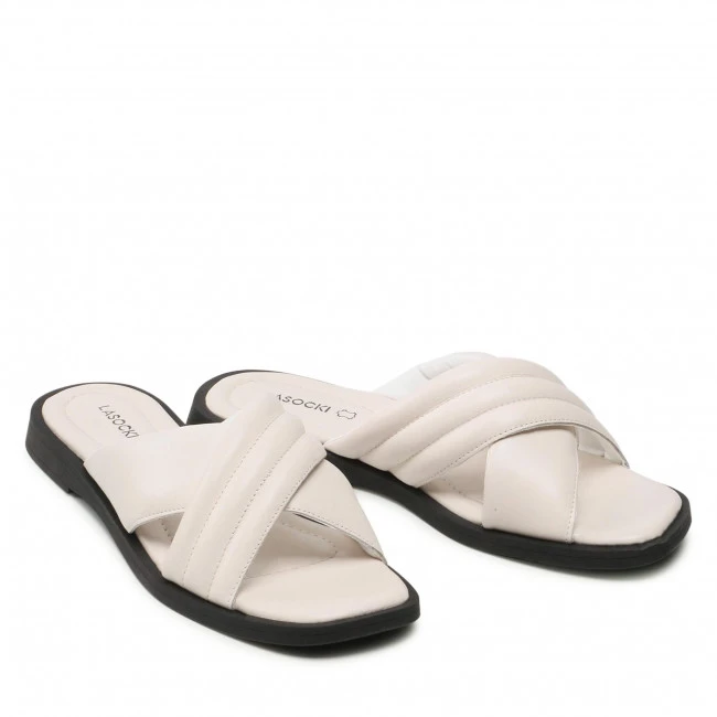 Casual Mules Slides LASOCKI - EST-BRAGA-01 White White - Image 5