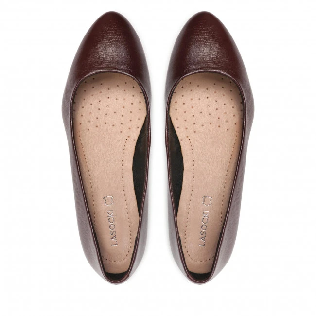 Ballerina Shoes Flats LASOCKI - RST-KAJA-06 Burgundy Dark Red - Image 5