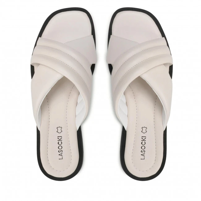 Casual Mules Slides LASOCKI - EST-BRAGA-01 White White - Image 6