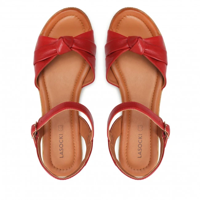 Wedges Sandals LASOCKI - EST-313-01 Red Red - Image 6