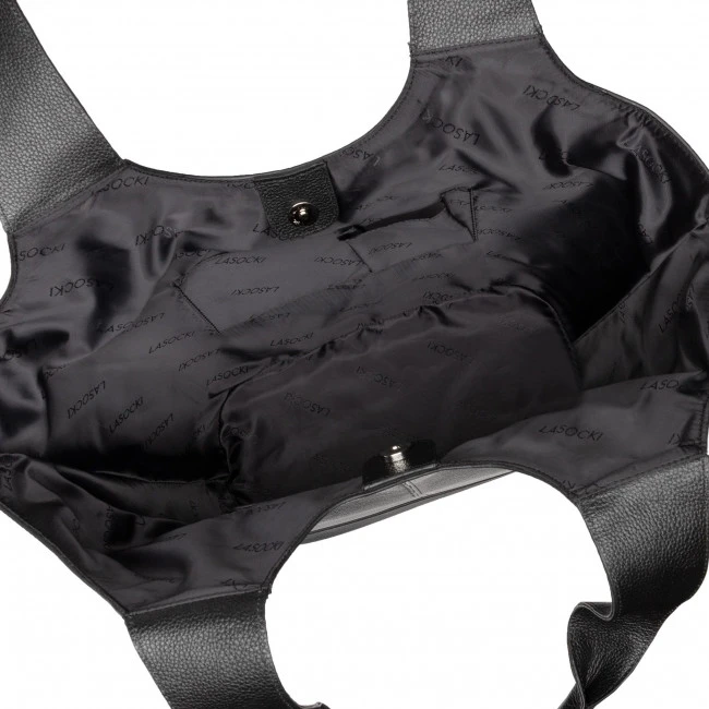 Canvas Totes & Shoppers Handbag LASOCKI - MLS-K-021-10-01 Black Black - Image 6