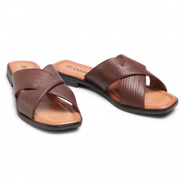 Casual Mules Slides LASOCKI - WI16-MENA-02 Brown Brown - Image 5