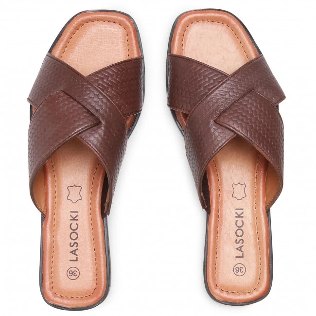Casual Mules Slides LASOCKI - WI16-MENA-02 Brown Brown - Image 6
