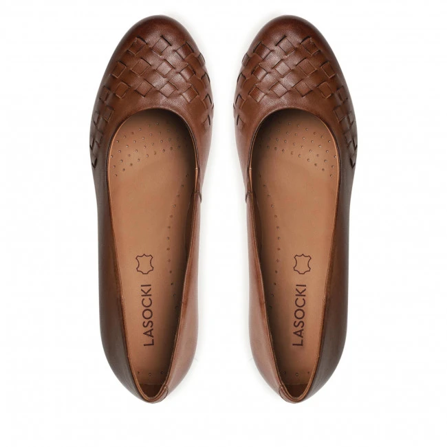 Wedge-heeled Shoes Shoes LASOCKI - WI23-2282-07 Camel Brown - Image 6